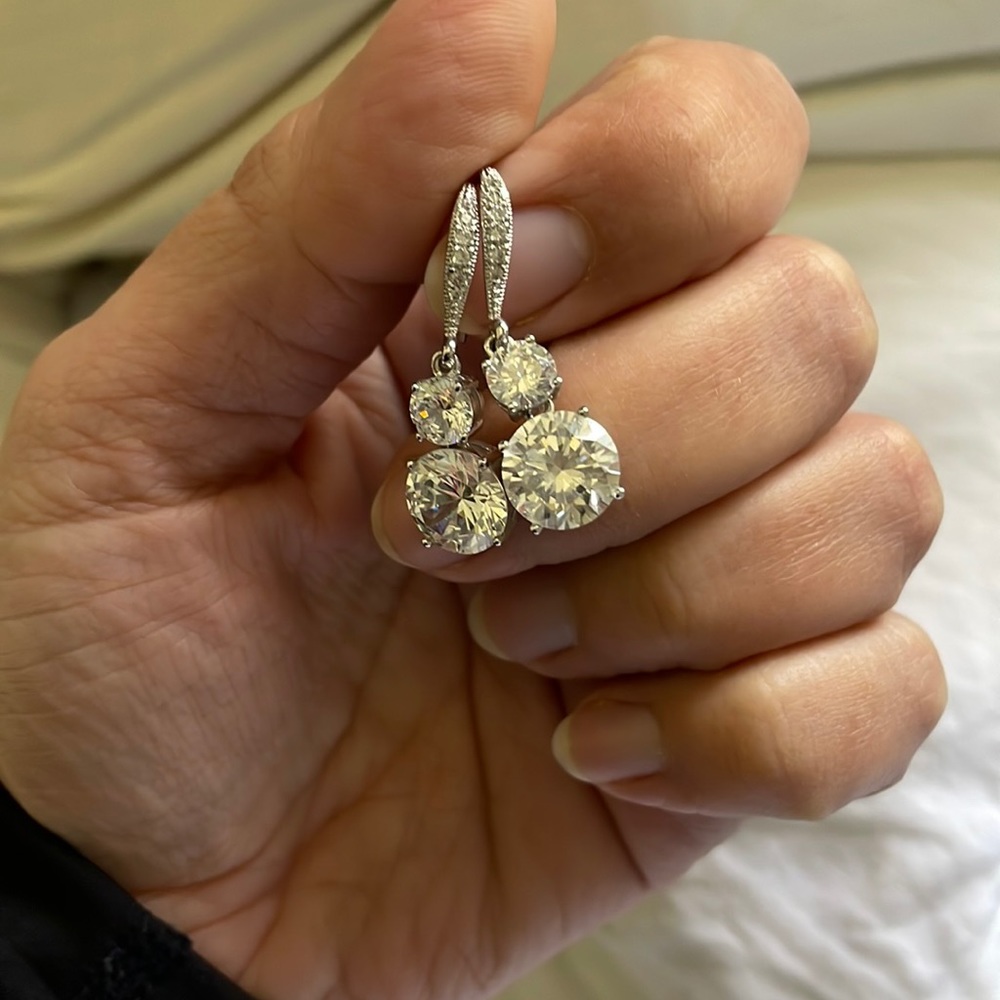 Costume jewelry drop earrings